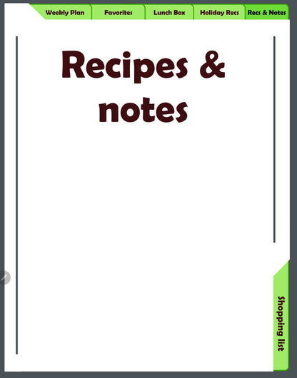 Weekly meal planner