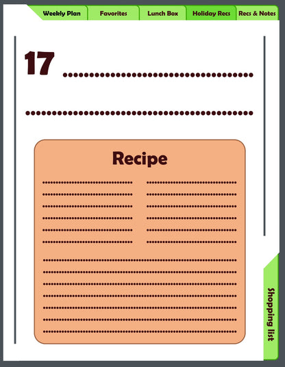 Weekly meal planner