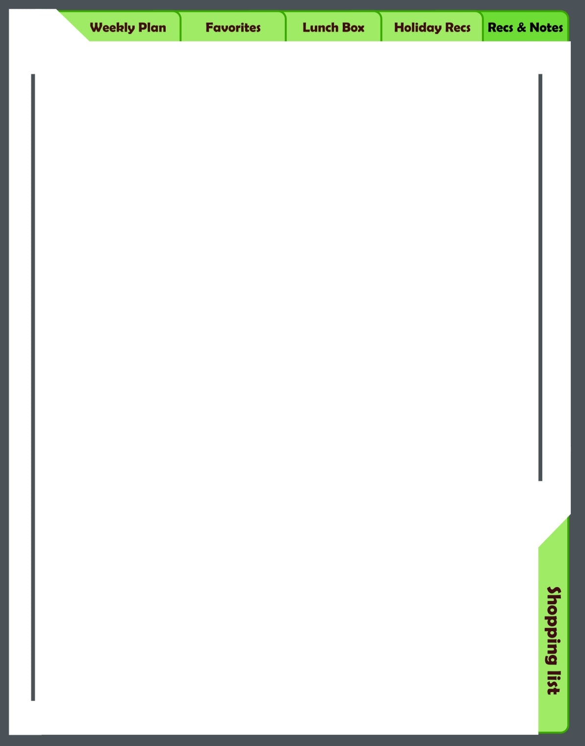 Weekly meal planner